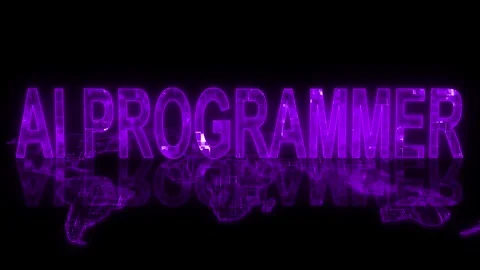 3d AI programmer text technology earth map animation purple glow Stock Footage 260688976