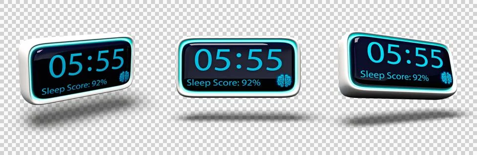 3D AI Smart Clock Icon イラスト素材