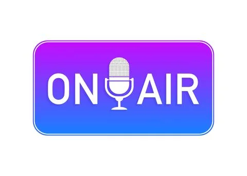 3d on air button for banner design. Internet button isolated on white background イラスト素材