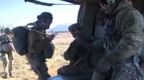 3d Air Support Operations Squadron Parachute Jump Stock Footage 49933972