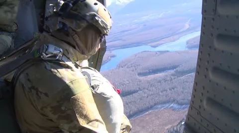 3d Air Support Operations Squadron Parachute Jump Stock Footage 49933982