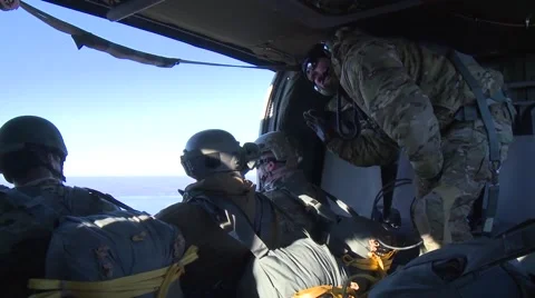 3d Air Support Operations Squadron Parachute Jump Stock Footage 49933985