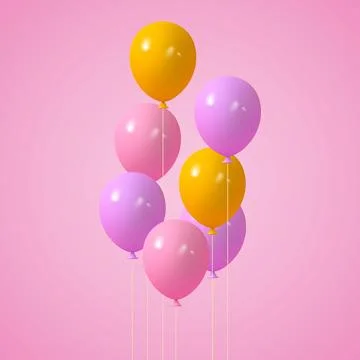 3d air vector balloons. Stock Illustration