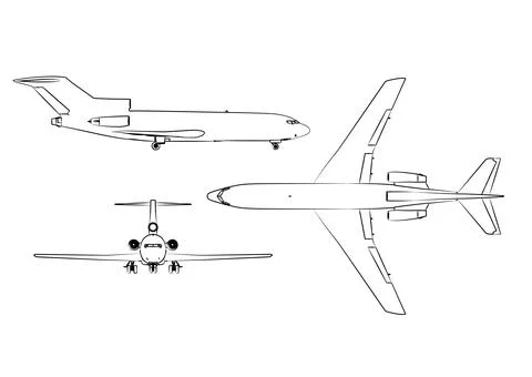 3d Aircraft model Illustrazione stock