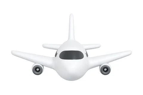 3D Airplane Front View Icon Stock Illustration