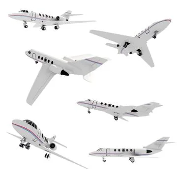 3d airplane pack on white background Stock Illustration