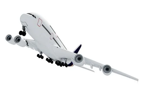 3d airplane on white background Stock Illustration