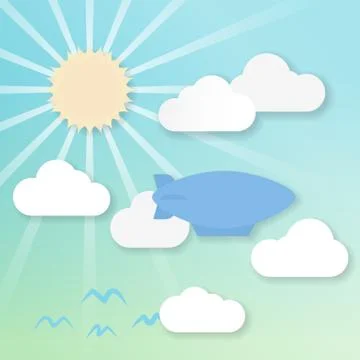 3d Airship Illustrazione stock