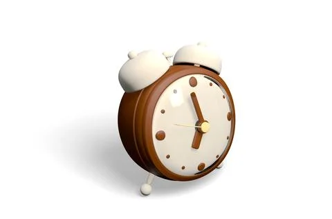3D alarm clock icon Stock Illustration