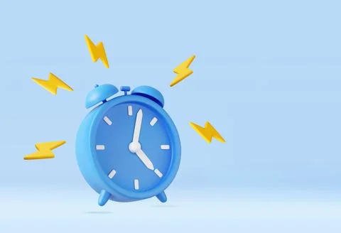 3d alarm clock Stock Illustration