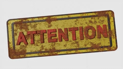 3d alarm post Attention icon Stock Footage 278185511
