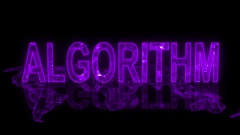 3d algorithm text technology earth map animation purple glow Stock Footage 260360263