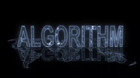 3d algorithm text technology earth map Stock Illustration