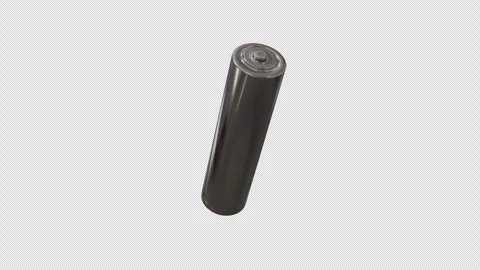 3D Alkaline Battery Rotating on Alpha Channel Loop 4K Stock Footage 291455851