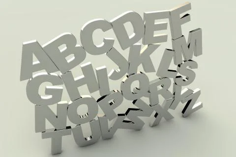 3d alphabet Illustration