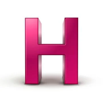 3d alphabet pink h Illustrazione stock