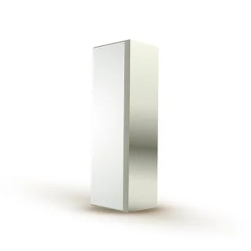 3d alphabet silver i 스톡 일러스트
