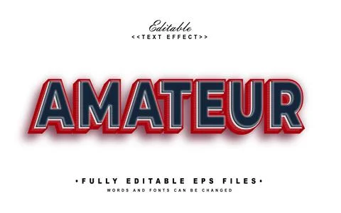 3d amateur text effect Stock Illustration