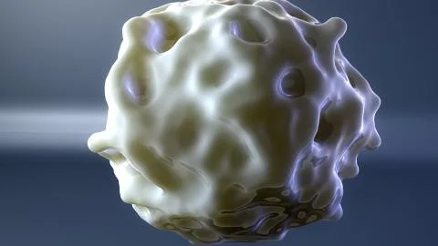 3D Amorphous white spherical blob Stock Illustration