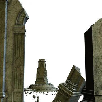 3D Ancient ruins Stock Illustration