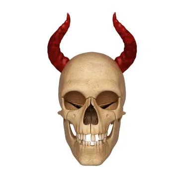 3d ancient skull Illustrazione stock