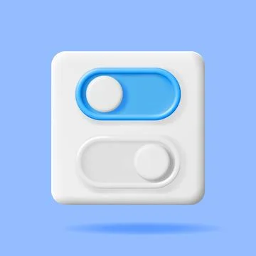 3D On and Off Buttons Switch イラスト素材