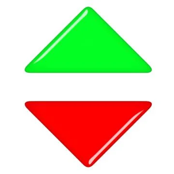 3d up and down arrows Stock Illustration