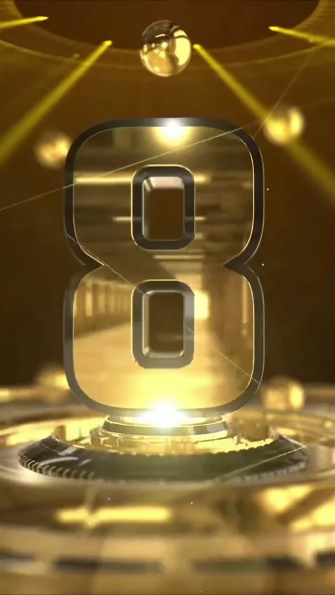 3D Animated 10 Seconds Countdown Timer on Purple Background Stock Footage 296914173