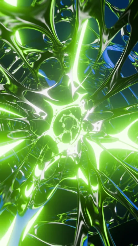 3D animated background of abstract seamless loop tunnel with neon light effects Stock-Footage 274434173