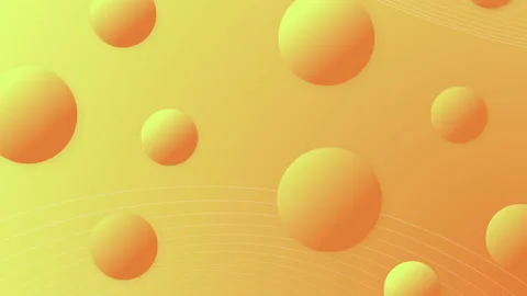 3D animated background with gradient balls Stock Footage 124726406
