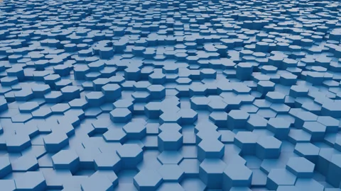 3D animated background of hexagons Video stock 259197093