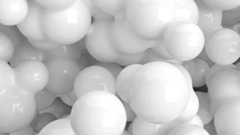 A 3d animated background loop of white liquid blobs morphing. Stock Footage 159453791