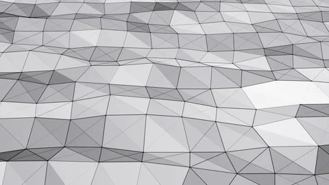 3D animated background motion transformation gray dots lines facets Stock Footage 247411312