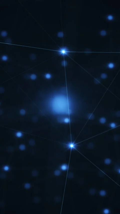 3D animated background motion transformation white dots lines in plexus grid Stock Footage 326929350