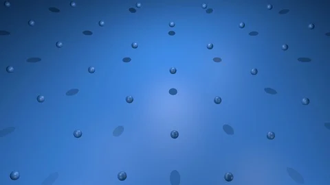 3D Animated Ballbounce // Blue // Wave Pattern Stock Footage 112835226