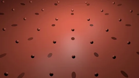 3D Animated Ballbounce // Red // Wave Pattern Stock Footage 112835152