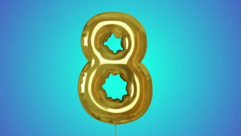 3d animated balloon alphabet with alpha matte Stock Footage 253739588