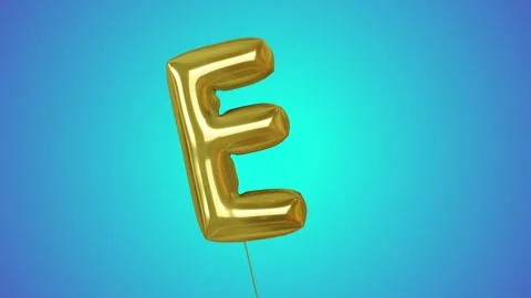 3d animated balloon alphabet with alpha matte Stock Footage 253739770