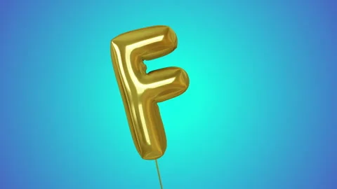 3d animated balloon alphabet with alpha matte Stock Footage 253739944