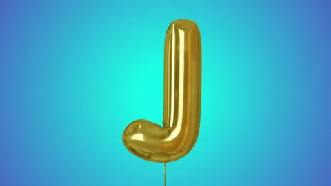 3d animated balloon alphabet with alpha matte Stock Footage 253740022