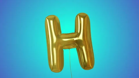 3d animated balloon alphabet with alpha matte Stock Footage 253740127