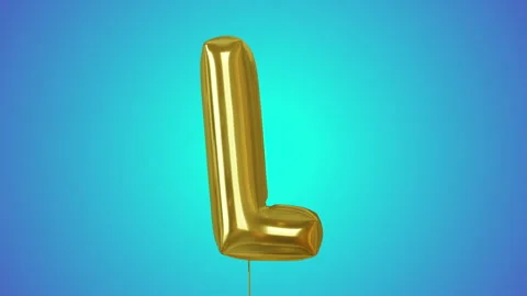 3d animated balloon alphabet with alpha matte Stock Footage 253740401