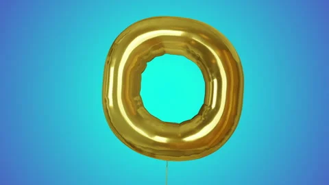 3d animated balloon alphabet with alpha matte Stock Footage 253740632