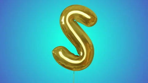 3d animated balloon alphabet with alpha matte Stock Footage 253741096
