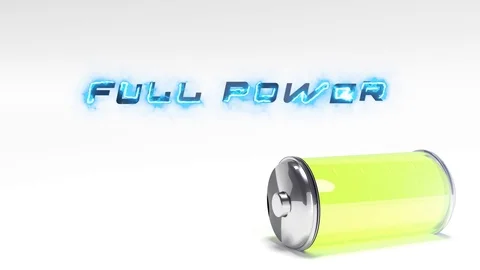 3D animated battery charging Stock Footage 96407142
