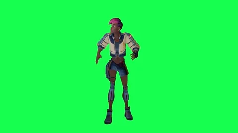 3D animated black girl looking into the ... | Stock Video | Pond5