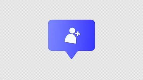 3D animated blue follower notification icon. Looping animation. 스톡 동영상 312486795