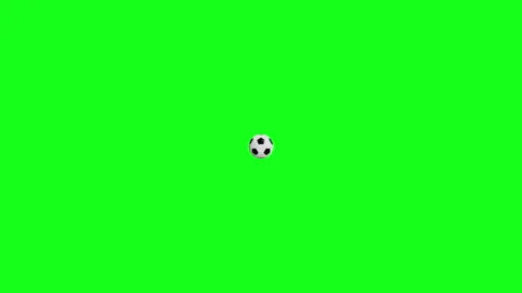 3d animated bouncing soccer ball with green screen Stock Footage 254478837