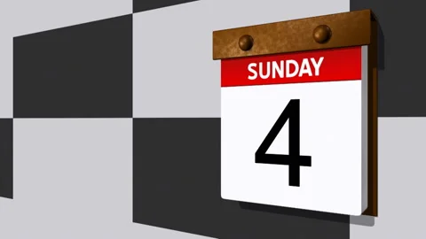 3D animated calendar Stock Footage 122449138