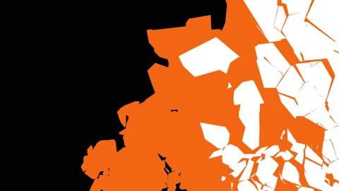 3D animated cartoon wall surface destruction Stockbeeldmateriaal 156717360